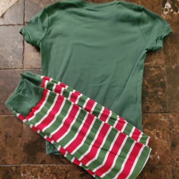 Sleepy heads Believe in the Magic of Christmas Green Red Pajama Set 10 - Picture 4 of 6
